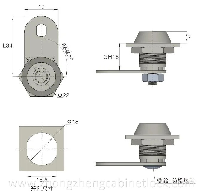 High Quality Turn The Tongue Lock From Zonzen